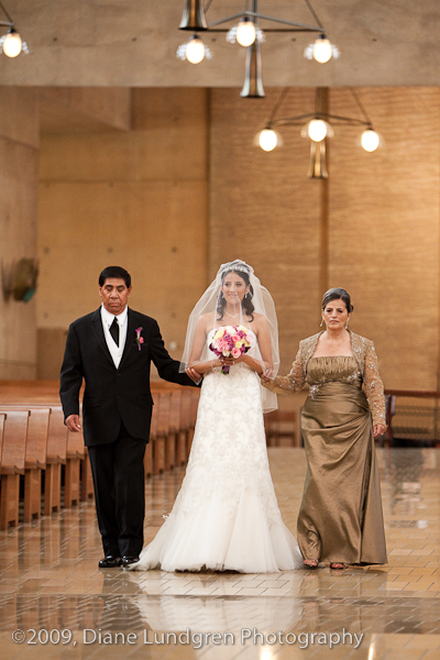 Elsie and Ben Bohorquez, #6 Elsie being walked down the isle by her father and mother